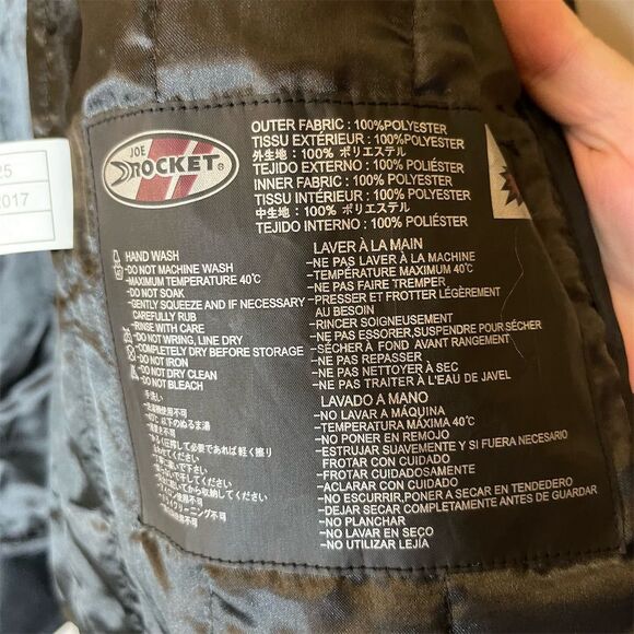 Joe Rocket Women's Motorcycle Jacket Black Full-Zip Reflective Piping Sz S - Picture 6 of 8